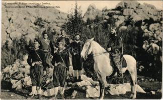 Lovcen, Crnogorsko Poljsko topnictvo. Atelier Smodlaka / Montenegrinische Feldartillerie auf dem Lov...