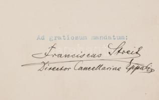 1911 Székesfehérvár Prohászka Ottokár püspök, Vass József miniszter és Streit Ferenc kanonok, nagypr...