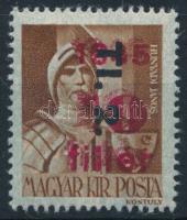 1946 Betűs Tl.2./10f/4f kettős felülnyomással (papírránc / paper crease)