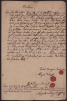 1807 Nagykőrös a Hangyás család két tagja Hangyás János és Hangyás Dávid előzetes felhatalmazó level...