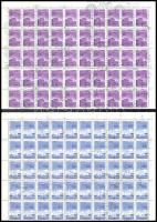 1966-1967 Repülő VII. + 1968-as Kiegészítő érték hajtott ívekben, benne a tévnyomat is (40.000)