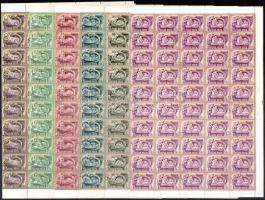 1950 Ötéves terv (I.) 13 klf érték középen hajtott teljes ívekben (a 10Ft hiányzik / missing) (50.00...
