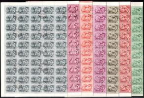 1950 Ötéves terv (I.) 13 klf érték középen hajtott teljes ívekben (a 10Ft hiányzik / missing) (50.00...