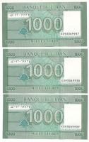 Libanon 2016. 1000L (3x) sorszámkövetők "K093069937 - K093069939" T:UNC
Lebanon 2016. 100...