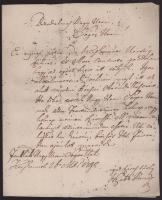 1798 Nagykőrös, Sigray Istvánnak I. Szabó János levele bócsai árenda tárgyában