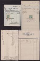 ca 1900 4 db reklám számla, hirdetés ékszerész, konyhaszer, stb