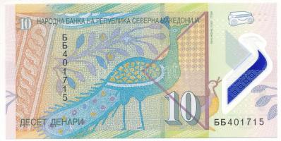 Észak-Macedónia 2018. 10D polimer "401715" T:UNC
North Macedonia 2018. 10 Denari polymer ...