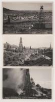 Chubut, Yacimientos Petroliferos / petroleum reservoir, oil wells, oil field - 3 pre-1945 postcards