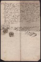 1784 Nagykőrös Mokcsay és Vékey László közötti szerződés 1859-es hiteles másolata