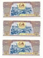 Laosz 2015. 500K (3x) sorszámkövetők "AD 4307928 - AD 4307930" T:UNC
Laos 2015. 500 Kip (...