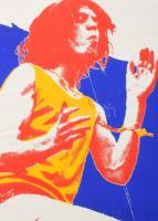 Kelemen Károly (1948-2024): Mick Jagger. Szitanyomat, papír. Jelzés nélkül. Lapszéli apró szakadások...