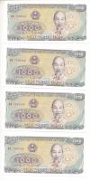 Vietnám 1988. 1000D (4x) sorszámkövető "RM 7606347 - RM 7606350" T:UNC
Vietnam 1988. 1000...