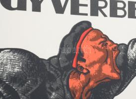 Berény Róbert (1887-1953): Fegyverbe. Szitanyomat, papír, jelzett a nyomaton. Készítette 1979-ben 13...