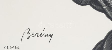 Berény Róbert (1887-1953): Fegyverbe. Szitanyomat, papír, jelzett a nyomaton. Készítette 1979-ben 13...