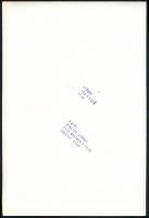 Stalter György (1956- ): Fenék. Cím nélkül, hátulján pecséttel jelzett, vintage fotóművészeti alkotá...