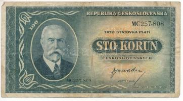 Csehszlovákia 1945. 100K "MC257,808" T:F,VG
Czechoslovakia 1945. 100 Korun "MC257,80...
