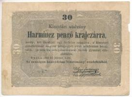 1849. 30kr "Kossuth bankó" T:F kis anyaghiány
Adamo G103