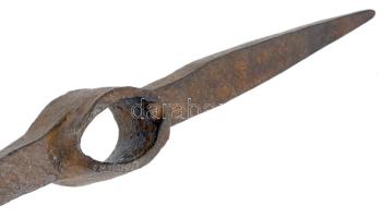 Antik vas csákány fej, h: 37,5 cm