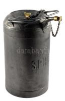 cca 1915 Német olajkanna, bronz kiegészítőkkel, jelzett, m: 29 cm