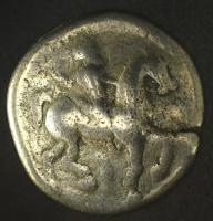 Kelták Kr.e. II. század k. Tetradrachma Ag (12,97g) T:VF bevágással, tisztított
Celts ~2nd century ...