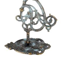 cca 1900 Bronz pianino gyertyatartó pár, h: 22 cm