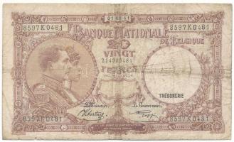 Belgium 1941. 20Fr "8597K0481" T:VG szakadások
Belgium 1941. 20 Francs "8597K0481&qu...