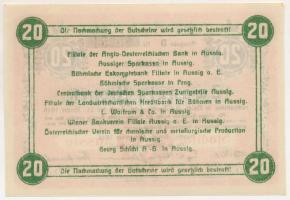 Ausztria 1919. Aussig an der Elbe (Ústí nad Labem) 20K szükségpénz T:F szép papír
Austria 1919. Aus...