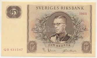Svédország 1960. 5K "QB 431547" T:XF,VF
Sweden 1960. 5 Kronor "QB 431547" C:XF,...