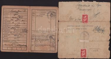 1944 M. kir. "Dobó István" 14. honvéd gyalogezred I. zlj. katonája katonakönyve, minisztér...
