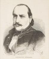 Szigeti József (1822?1902) színész, rendező, színműíró, az MTA tagja fametszetű portréja. 12x14 cm P...
