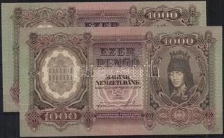 1943. 1000P (2x) színeltérések T:I