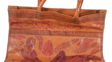 2 darab bőr táska, 40x33 cm alatt