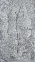 Halászbástya alumínium falidísz, 28x16 cm