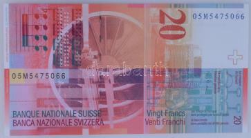 Svájc DN(2003-2005) 20Fr "05M 5475066" T:AU, hullámos papír
Switzerland ND(2003-2005) 20 ...
