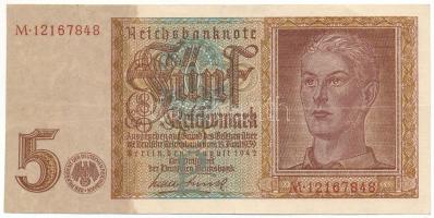 Német Harmadik Birodalom 1942. 5M "M 12167848" T:F
German Third Empire 1942. 5 Reichsmark...