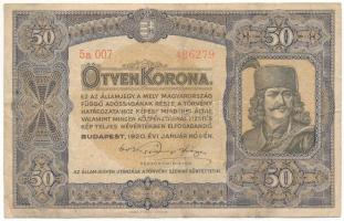 1920. 50K "5a 007 486279", "Orell Füssli Zürich" nyomdahely-jelöléssel T:F
Adam...
