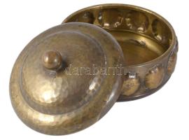 J. P. Kayser &amp; Son bauhaus trébelt réz fedeles edény, jelzett, d: 14 cm