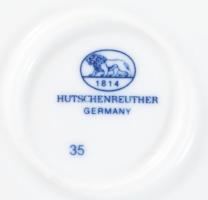 Hutschenreuther hagymamintás vajtartó, jelzett, virágfogóval, hibátlan, d: 19 cm