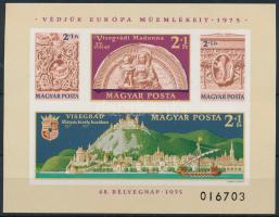 1975 Bélyegnap - Visegrádi műemlékek vágott blokk (20.000)