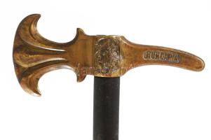 1933 Jamboree réz fokos, bronz fejjel, eredeti, h: 82 cm