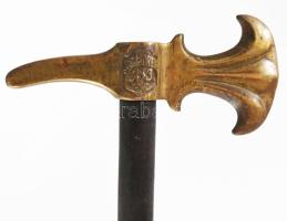 1933 Jamboree réz fokos, bronz fejjel, eredeti, h: 82 cm