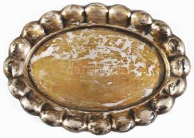 Ezüst (Ag) tálka, jelzett, 1937-1966 közötti fémjel, 800 ezrelékes, 73g