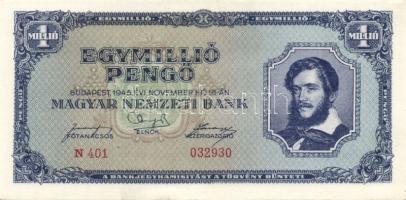 1945-1946. 1000P-től 1.000.000.000BP-ig 21db klf magyar bankjegy, komplett inflációs kiadás, közte s...