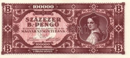 1945-1946. 1000P-től 1.000.000.000BP-ig 21db klf magyar bankjegy, komplett inflációs kiadás, közte s...