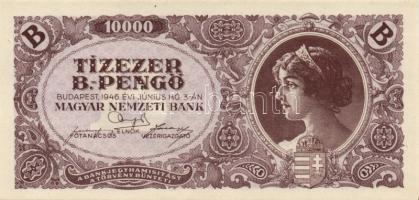 1945-1946. 1000P-től 1.000.000.000BP-ig 21db klf magyar bankjegy, komplett inflációs kiadás, közte s...