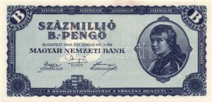 1945-1946. 1000P-től 1.000.000.000BP-ig 21db klf magyar bankjegy, komplett inflációs kiadás, közte s...