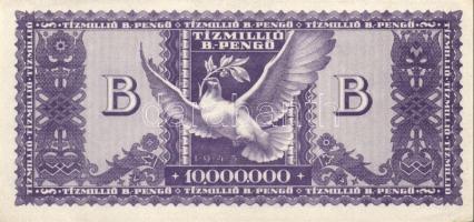 1945-1946. 1000P-től 1.000.000.000BP-ig 21db klf magyar bankjegy, komplett inflációs kiadás, közte s...