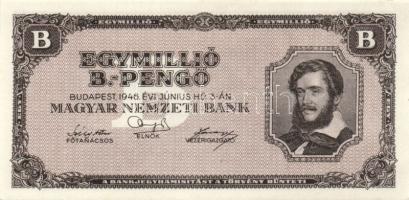 1945-1946. 1000P-től 1.000.000.000BP-ig 21db klf magyar bankjegy, komplett inflációs kiadás, közte s...