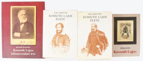 Kossuth Lajosról szóló könyvek, 4 kötet: Vas Zoltán: Kossuth Lajos élete. I-II. köt. Bp., 1983, Magv...