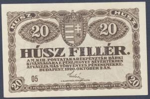 1920. 20f (2x) színeltérések T:I